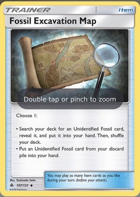 Pokémon TCG Fossil Excavation Map 107/131 - Forbidden Light (NM)