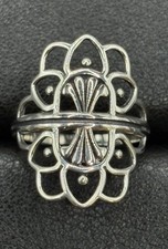 New Condition Sterling Silver Mandala Ring Size 7