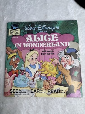 VTG Walt Disney's Alice in Wonderland 1979 Read Along Book ONLY No tape/record