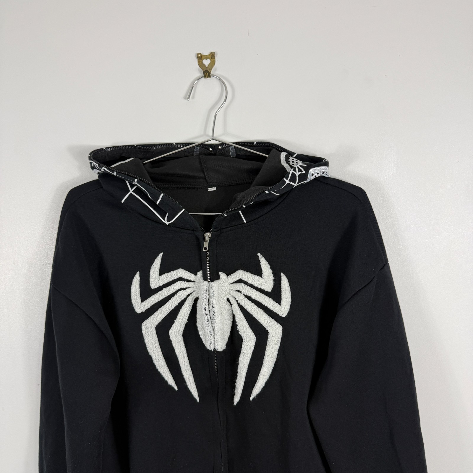 Vintage Harvest Black Spider Web Full Face Mask Size 3 / Medium Full Zip Hoodie image 6