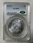 1878-CC CC Morgan Silver Dollar CACG MS 62 CAC