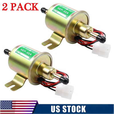#ad #ad 2 Pack 12V Electric Fuel Pump HEP 02A Universal Inline Low Pressure Gas Diesel $11.99