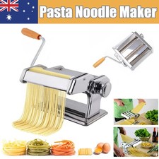 1X Pasta Noodle Maker Machine Cutter For Fresh Spaghetti 6 Thickness Settings AU