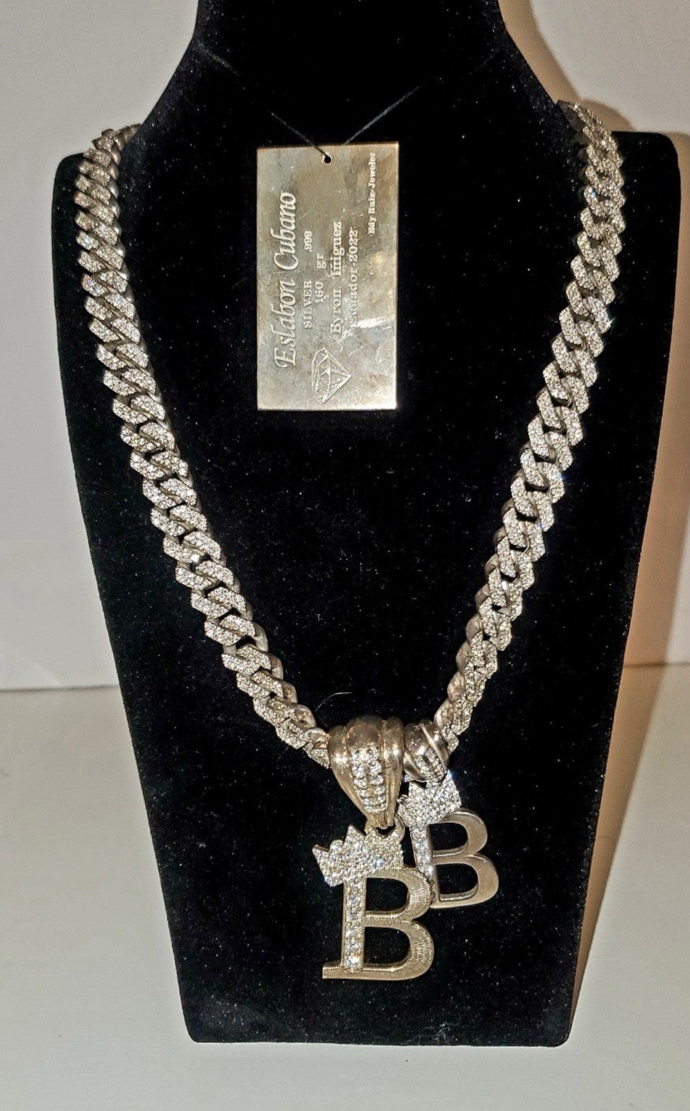 authentic silver chain plus two personalized lett… - image 5