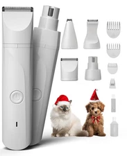 Dog Cat Pet Grooming Kit Rechargeable Cordless Electric Hair Clipper Trimmer Set