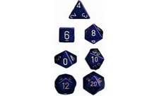 DUNGEONS & DRAGONS CHX25337 BLUE BLACK W/ GOLD DICE SET RPG DnD