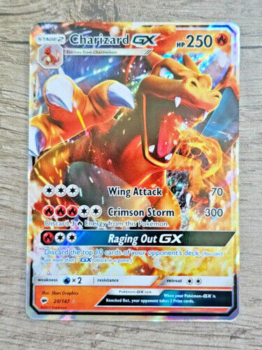 Carta Pokemon Charizard Gx 20/147 Cartinha Original Copag