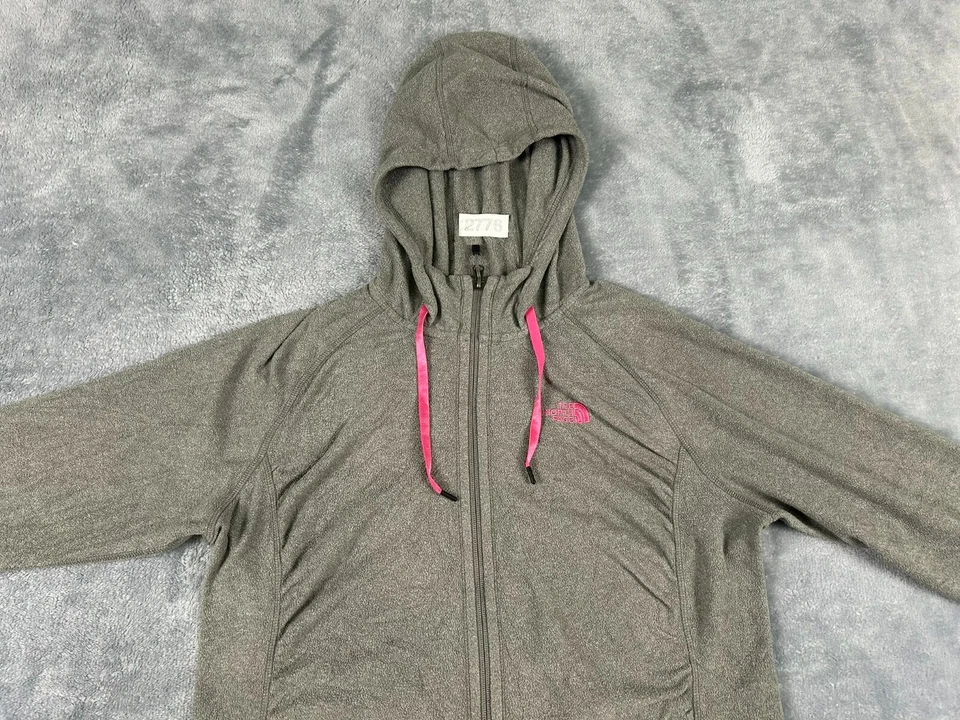 CHAQUETA MUJER THE NORTH FACE GRANDE GRIS SUDADERA CON CAPUCHA POLAR CREMALLERA COMPLETA Foto 2 de 4