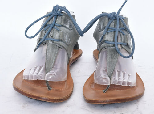 Sorel Mujer Talla 9 Gris Cordones Cuero Tanga Sandalias Bota Verano Informal - Imagen 2 de 7