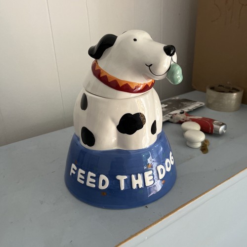 dog treat jar ceramic