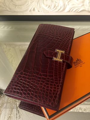 hermes mens wallet crocodile
