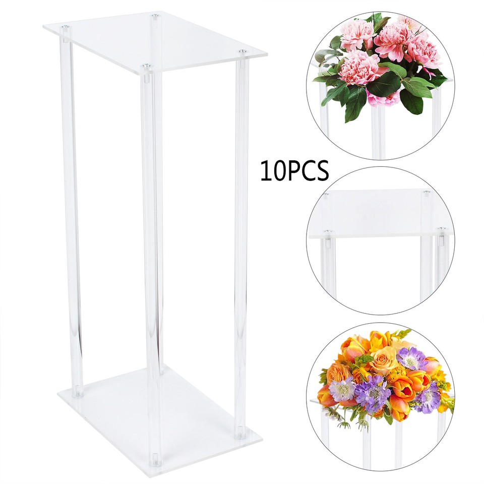 10 Pcs Acrylic Flower Stand Wedding Centerpiece Tall Vase Bouquet