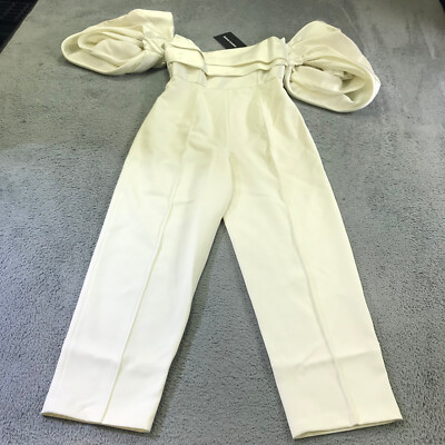 Solace London Jumpsuit Womens 6 US The Kasey Jumpsuit In White  NWT $675 MSRP