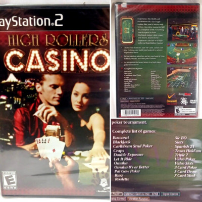 HIGH ROLLERS CASINOS SONY PLAYSTATION 2 BLACK SEAL 2004 FACTORY SEALED