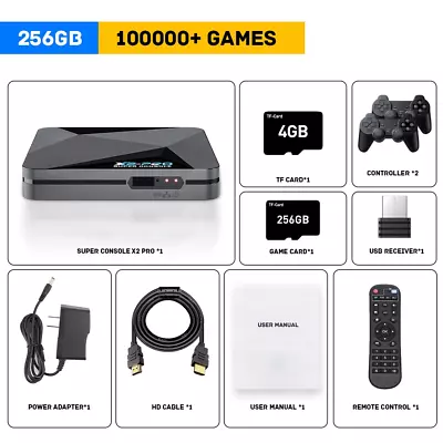 Super Console X2 Pro Game Box Retro Video Game Console TV Box 100000 Video Games