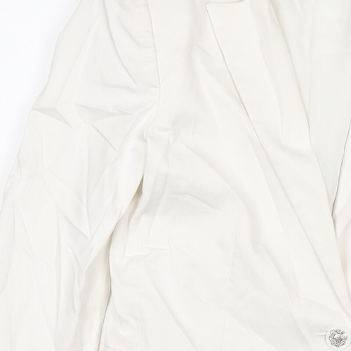 Mango Womens White Jacket Blazer Size 10 Button - Picture 9 of 10