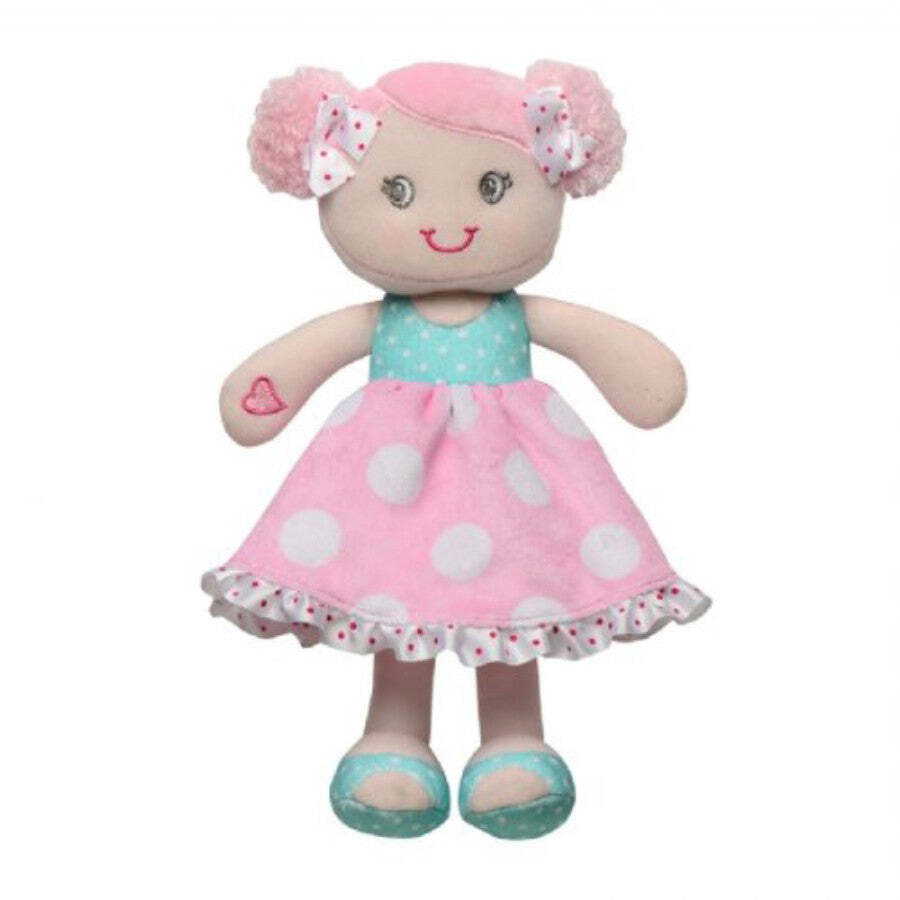 Personalized Hearts & Bows Snuggle Doll - 11 inch
