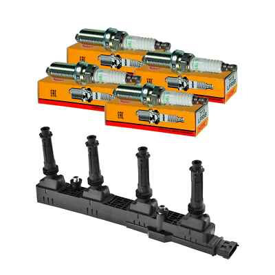 NTY SET Zündspule + 4x NKG Zündkerze für Opel Astra H L48 2.0 Turbo Zafira A