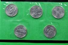 2006-D BU Mint State US Qts NV,NE,CO,ND,SD Orginal Cellophane Packing (5 Coins)