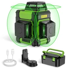 Laser Level 360 Self Leveling Rechargeable Green Beam 3d Cross Line Laser Level 