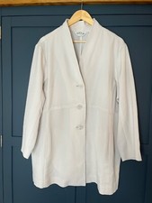 Orvis Coat Jacket Size Xl Off White Cream Pockets Trench Mac Overcoat Smart