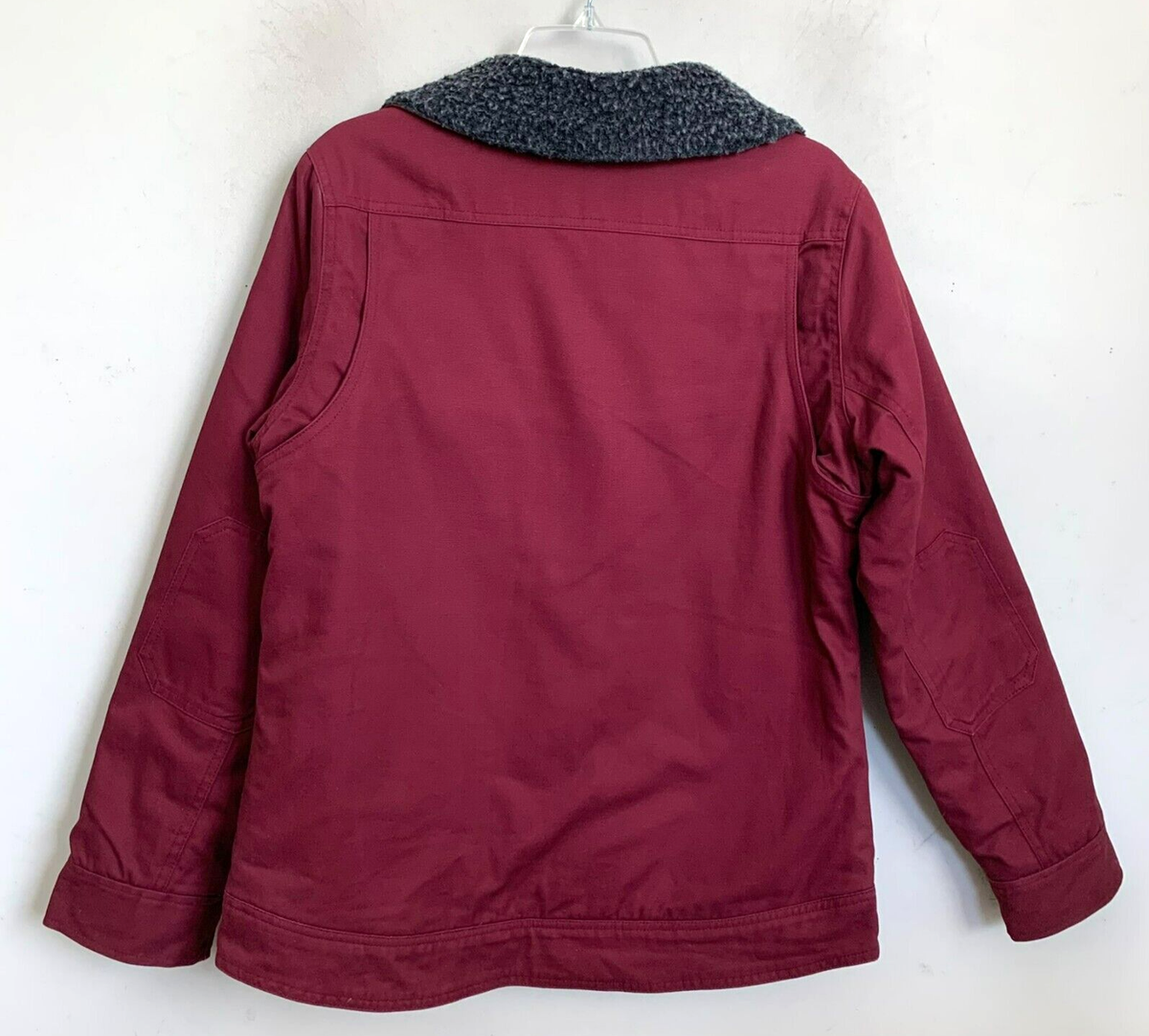 Wolverine Ethelwood Cranberry Jacket Gray Sherpa Collar Zip Snap