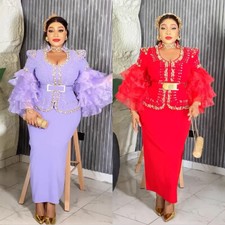 African Dashiki Women Formal Bodycon Long Dresses Wedding Evening Banquet Gown