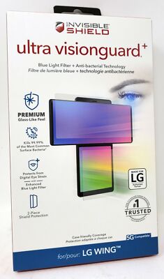 Zagg Invisible Shield Ultra VisionGuard+ Screen Protector For LG Wing
