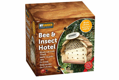 Woodside Wooden Insect Bee House Natural Wood Bug Hotel Shelter Garden Nest Box