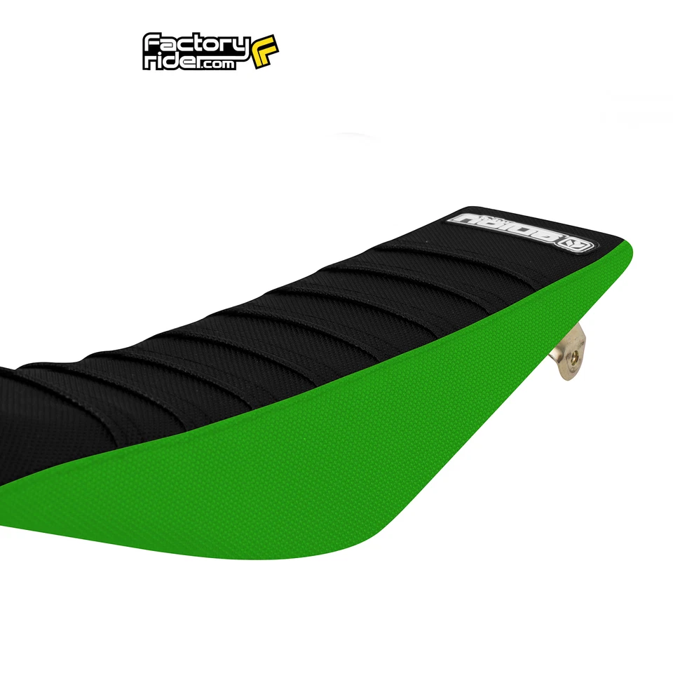 Cubierta de asiento Kawasaki KLX 250 S SF KLX 300 2009-2024 verde-negro plisado techo #114 Foto 2 de 4