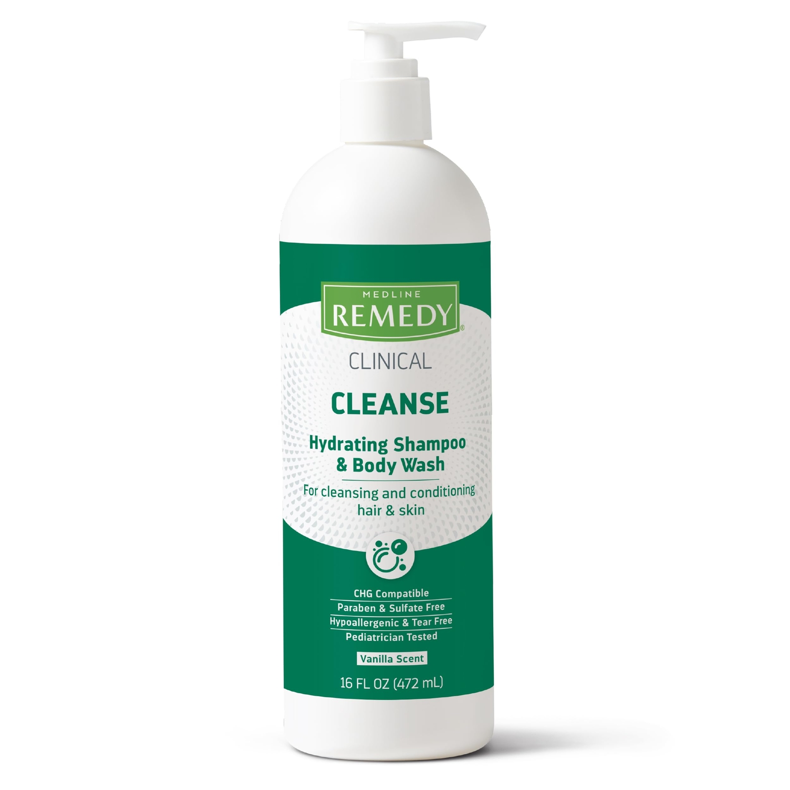 Clinical Hydrating Shampoo & Body Wash (16 fl oz), Vanilla Scent, Cleanser, N...