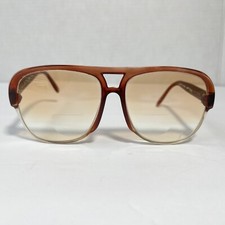 Occhiali da sole vintage PIERRE CARDIN Cavalier 70008 Francia marrone mezzo cerchio lettore Len