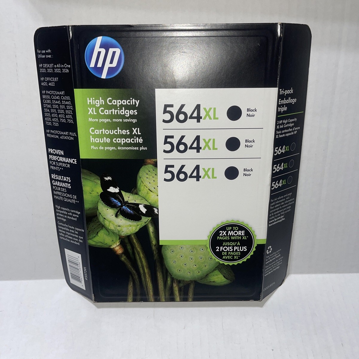 3 HP 564XL BLACK INK CARTRIDGES UNOPENED EXP. AUGUST 2017 CR305BN | eBay UK