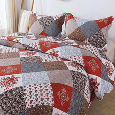 Honeilife Quilt Set King Size - 3 Piece Microfiber Bedspread Reversible Coverlet