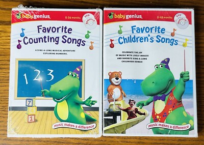 LOT OF 6 BABY GENIUS DVDs 3 SEALED Counting Baby Animals