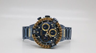Invicta Women's Reserve Herc Blue Dial Chronograph MOP  Stainless Steel Watch