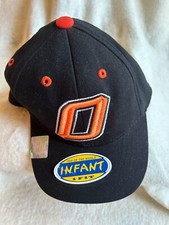 Czapka kowbojska dla niemowląt "OSU" - Nowa z metką- pomarańczowo-czarna - tył mówi lil kowboj l