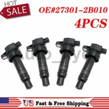 4PCS Ignition Coil Set For Hyundai i20 i30 1.6L Kia Cerato Rio Soul 27301-2B010