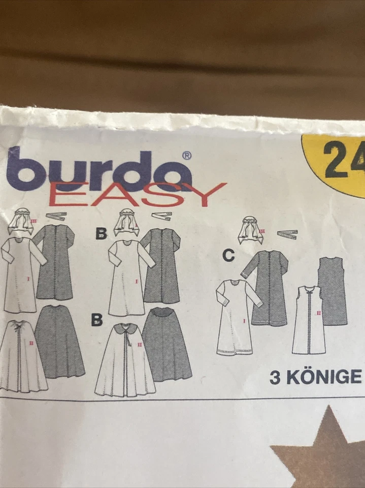 Burda Sewing Pattern Costume The Three Wise Men Uncut Nativity - Image 4 of 4