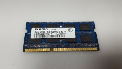 Elpida EBJ21UE8BFU0-DJ-F Arbeitsspeicher RAM 2GB 2Rx8 PC3-10600S-9-10-F1 DDR3 Original 
