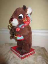 Animated Musical Rudolph with Saxophone Plays Rudolph Music Lights Sound VIDEO