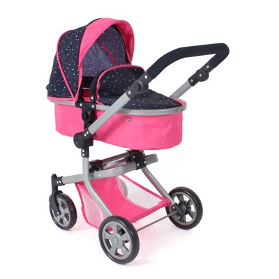 Bayer Chic 2000 Puppen Kombi-Puppenwagen MIKA Konfetti pink NEU