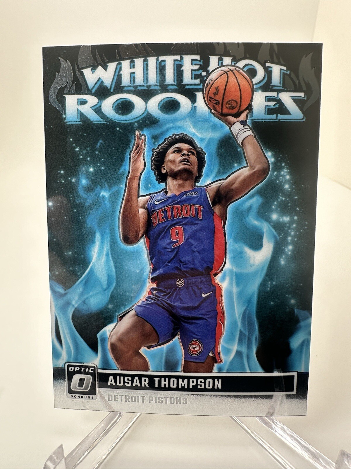 2023-24 Donruss Optic White Hot Rookies #11 Ausar Thompson Detroit Pistons