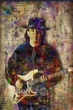 STEVIE RAY VAUGHAN Pop Art 13x19in Poster,  Stevie Ray Art Poster Free Shipping