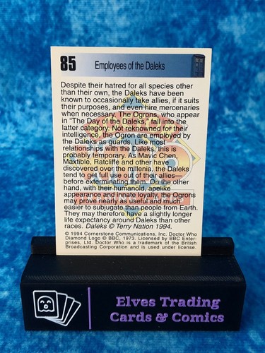 Doctor Who Series One 1 SINGLE Non-Sport Trading Card by Cornerstone 1994 - Picture 160 of 208
