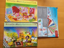 3 Kreativ-Motivkartonblocks, guter Zustand !