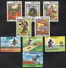 ANGUILLA 1983-84 (9) MH DISNEY Stamps ref 13D