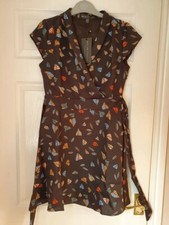 BNWT Mela London Women's Wrap Front Detail Dress Size 10 RRP £23.50