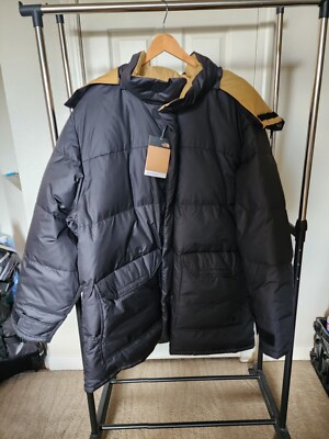 The North Face - Brooks Range Goose Down Parka Black Coat Mens - Black New