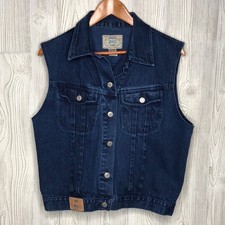 Vintage Ps Gitano Vintage Button Denim Jean Vest Large 90s